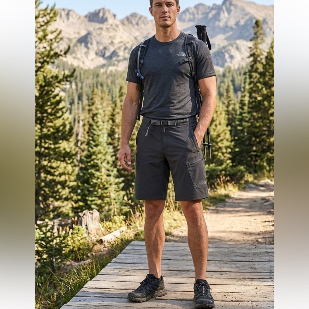 The North Face Men's Cargo Shorts — Dark Gray